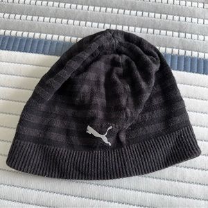 Unisex Black Puma Beanie